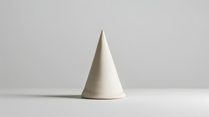 Fototapeta premium Minimalist 3D Clay Cone Embodying Pureness and Simplicity