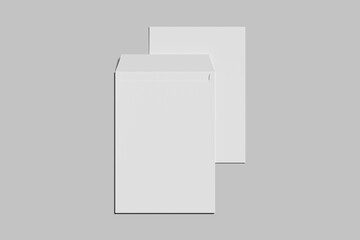 Blank  envelope  paper with background gray