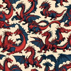 pattern with dragon