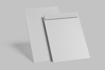 Blank  envelope  paper with background gray
