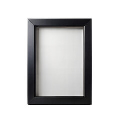 Elegant black photo frame with transparent background