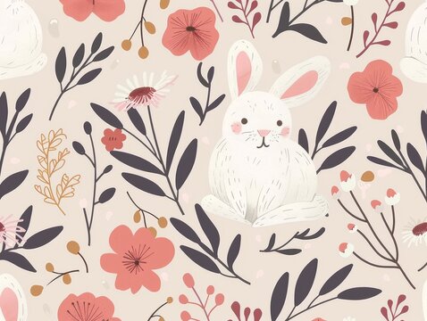 Playful Bunnies in the Garden 