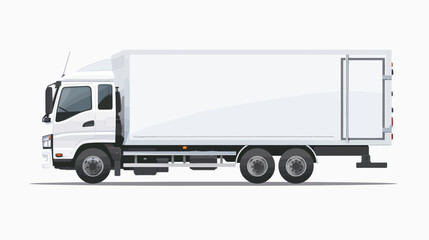 a white truck is shown on a white background