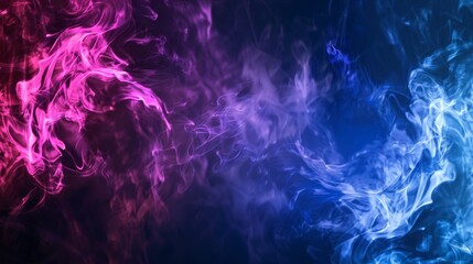 A template color flyer with transparent smoke in an abstract style.