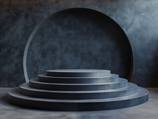Product advertising stage background platform and modern empty pedestal cosmetic backdrop studio stand