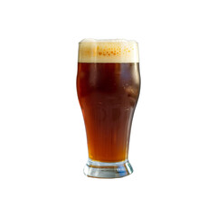glass of beer isolated on white