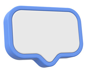 Speech bubble. Chat bubble. 3D illustration.