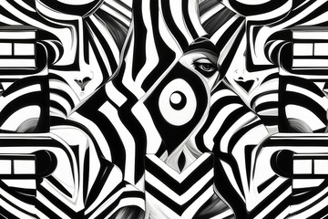 Sophisticated abstract patterns in black and white for a timeless aesthetic.