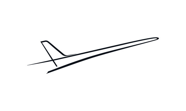 recommend clip art: line art plane logo design