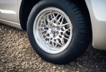 'tire flat defect deflated wheel tyre three-dimensional illustration car closeup damage nail puncture transport white background'