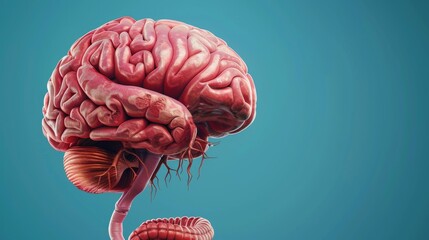 The human brain illustrated - obrazy, fototapety, plakaty