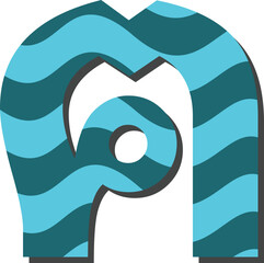 Wave Thai vector font