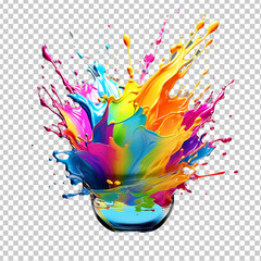 Obraz premium Pain splashing from bucket, illustration