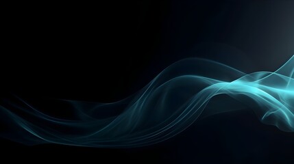 Naklejka premium Captivating Abstract Curves and Blurs in Ethereal Blue and Black Backdrop