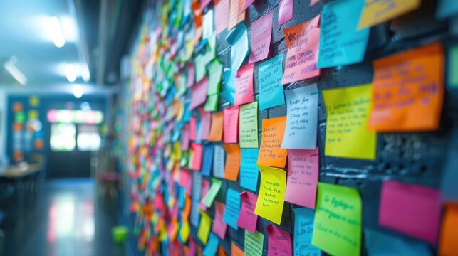 Colorful Wall of Inspiring Educational Quotes and Phrases for Classroom or Office Decor