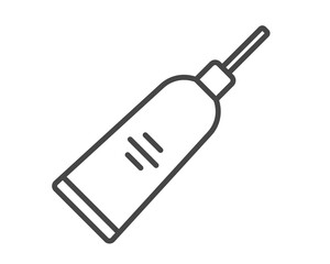 Vector icons of beauty, cosmetics and care. Bottle, jar, shower gel, face cream, body lotion, spray, ointment, paste.