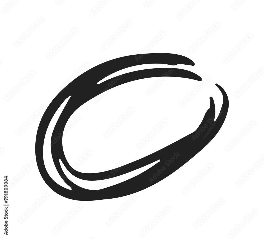 Poster hand drawn circle sketch frame. round scribble linear doodle circular design element. freehand drawi