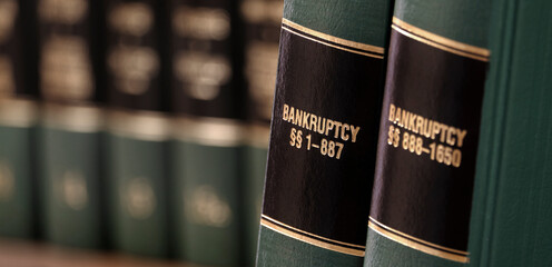 Bankruptcy Law Books on Shelf for Legal Reference