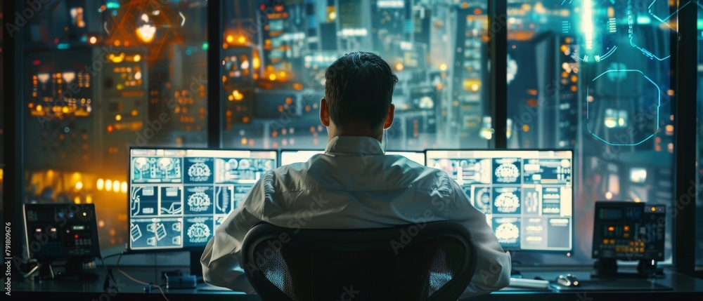 Poster an it technician works on artificial intelligence, big data mining, and neural network projects at h