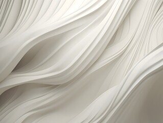 Elegant Abstract Swirling Waves of White Flowing Curves and Shapes with Futuristic Aesthetic