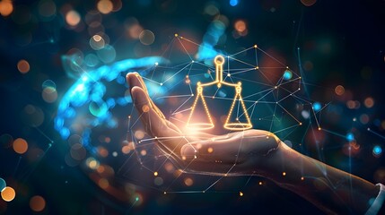 Balanced Scales of Justice and Technology Shaping the Future
