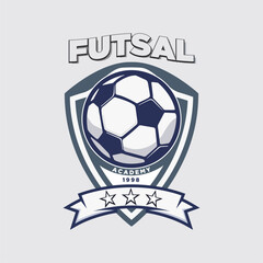 Soccer Ball Icon. Soccer club Symbol. Football badge logo. - obrazy, fototapety, plakaty