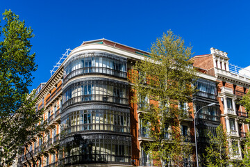 Old Luxury Residential Buildings in Jeronimos area in Central Madrid - 791811451
