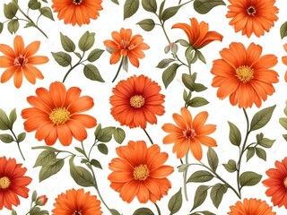 seamless background with flowers - 791811612