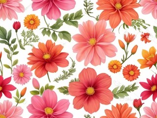 seamless floral background - 791812214