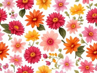 seamless background with flowers - 791812216