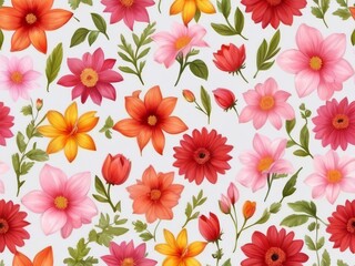 seamless pattern with flowers - 791812294