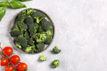 fresh organic broccoli in a bowl for healthy eating - 791813218