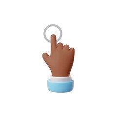 Upward pointing hand 3D illustration vector icon