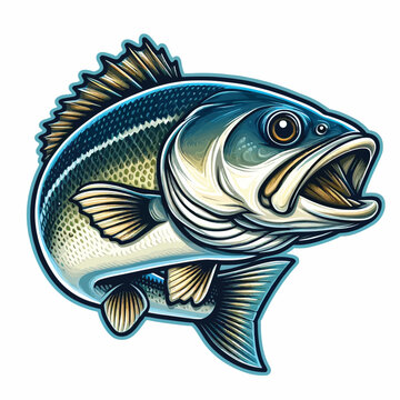 recommend clip art: Bass Fish Vector Illustration