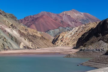 Wandcirkels aluminium Lake in Chile © Galyna Andrushko