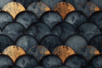 Sophisticated abstract 3d pattern. Japanese and Scandinavian style. Background image. Created with Generative AI technology.