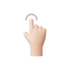 Swipe up hand gesture 3D vector illustration icon