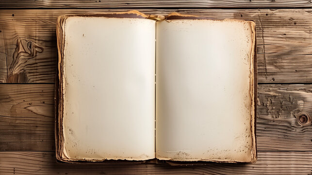 open book with blank pages