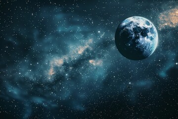 A mesmerizing planet floats gracefully in the vast sky, radiating an aura of mystery and wonder.