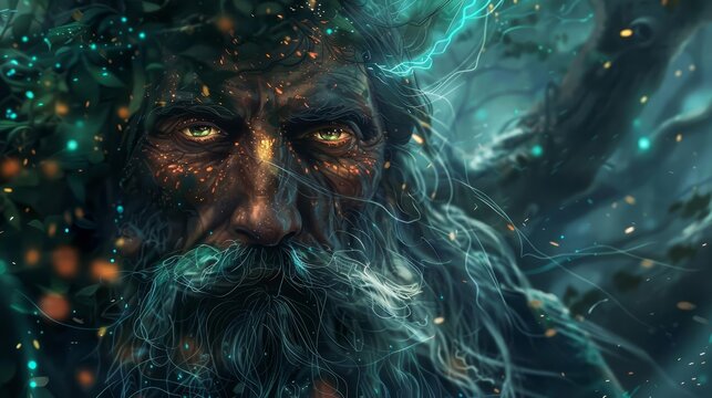 enchanting fantasy portrait of a mystical prophet digital painting illustration