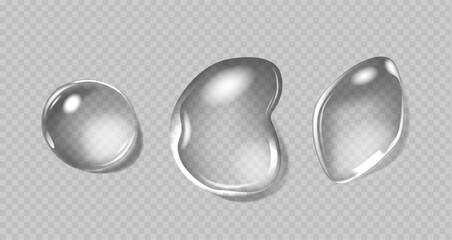 3d Vector Graphics Of Transparent Water Drops, Dews Or Tears Isolated Design Elements. Aqua Bubbles Or Droplets - 791823015