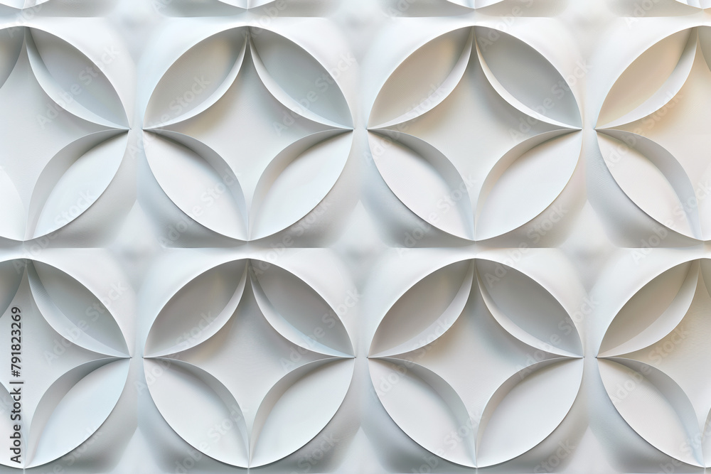 Poster Sophisticated abstract 3d pattern. Japanese and Scandinavian style. Background image. Created with Generative AI technology.