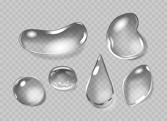 Transparent Water Droplets, Dews Or Tears Rendered As Isolated 3d Vector Realistic Graphics. Aqua Bubbles Or Droplets - 791823220
