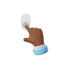Pointing 3D hand icon vector illustration