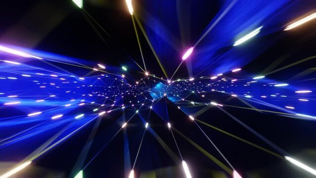  4K ループアニメーション トンネル疾走 Infinite Tunnel Loop Motion