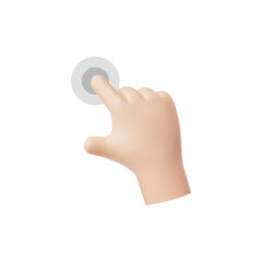 Pointing gesture 3D hand icon vector illustration