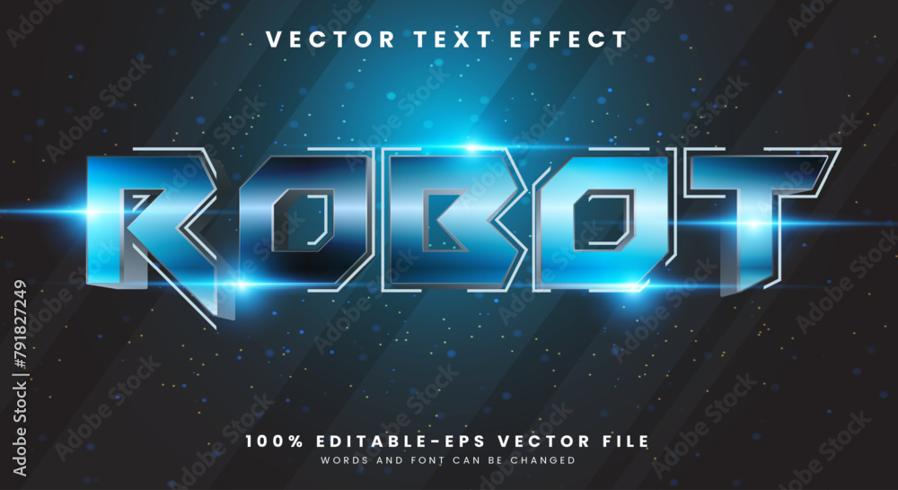 Poster robot editable text style theme