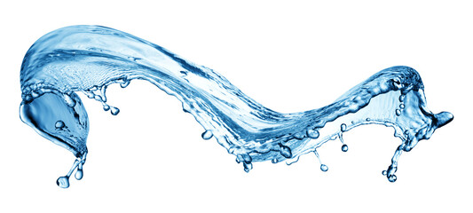 Blue water splashing on a backdrop. - Powered by Adobe