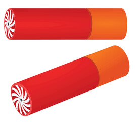 Red  foam water gun. vector