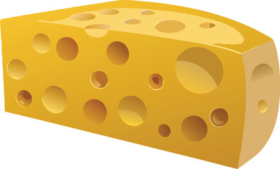 Emmental cheese with holes